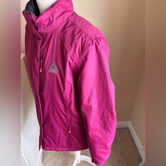 GERRY Winter Coat Women Ski Quilted Insulated Pink/ Burgundy Size XL Zip Up - Picture 9 of 16